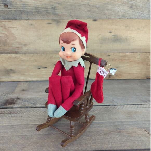 Vintage 1950s MCM Kitschy Red and White Striped Oversized Elf Knee Hugger Japan